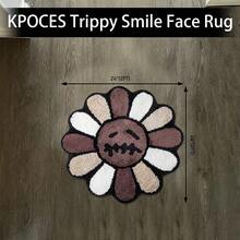 Halloween Cool Bathroom Rugs  Happy Face Rug Gothic Skull Bath Rug Aesthetic Fun Rugs For Bathroom Non Slip Bath Mats 2FT Soft Tufted Water Absorbent Shower Mat,23026322 - Mocha Brown - View 2