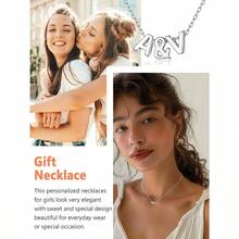 Sterling Silver Initial Necklace For Women925 Silver Letter Necklaces Personalized Initial Pendant Necklace For Girls