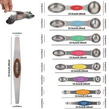 9/8 Piece Set Double-Sided Magnetic Measuring Key, Suitable For Liquid And Dry Raw Materials, Suitable For Spice Jars, Accurate Measurement - Multicolor - View 6