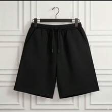 MEN'S SWEATSHIRT BEACH SHORTS GYM WITH POCKET Summer Spring Autumn All Loose Drawstring Pocket None Beach Going Out Night Holiday Sports Daily Photoshoot Birthday Halloween Christmas SWEATSHIRT - 黑色 - 查看 1