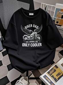 180g pure Cotton Biker Dad Shirt, ® Motorcycle Shirt, Motorcycle Gift, Biker Gift, Biker T-Shirt, Rider Shirt, Biker Tshirt, Motorcycle T Shirt Soft Top For Everyday Wear female Breathable fashion Versatile Stylish Casual Unisex designer clothes streetwear women - Negro - Ver 2