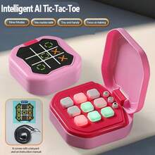 3 In 1 Electronic Tic Tac Toe Game, Handheld Digital Tic Tac Toe Bolt Game With Silent Mode, Portable Learing Toy Gift For Kids & Adults - màu xanh lá - Xem 6