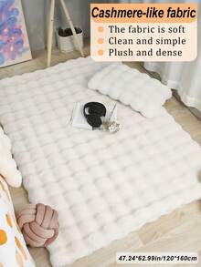 1 件矩形毛绒驼色柔软、蓬松、易于清洁的温暖可爱室内装饰地毯，面料柔软舒适，适用于卧室、客厅、沙发、茶几、更衣室、榻榻米房等区域 - 米色 - 查看 13