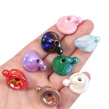 10pcs 14x24mm Acrylic Beads Plated Colorful Santa Hat Beads, Fashion Iridescent Red & Green Hat Christmas Decoration Handmade DIY Beads, Suitable For Holiday Decoration, Stationery, Craft Making, Pendant, Keychain, Accessory