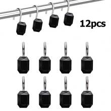 12pcs/Set Simple Crystal Decorative Hooks, Curtain Hooks For Home/Bathroom Decor - Multicolor - View 16