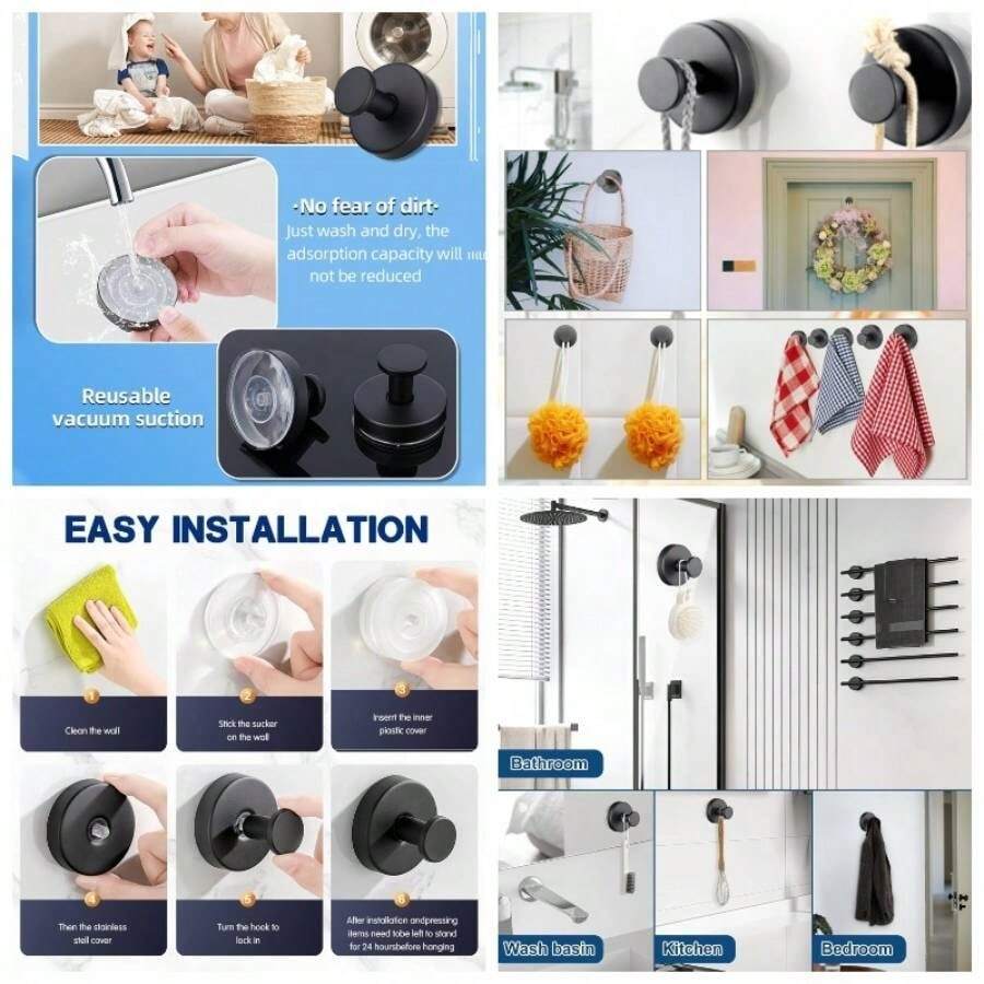 Ornament Hooks, Upgraded Suction Cup Hooks, Wreath Hangers Front Door, Towel Racks, 2 In 1 Mantle Hanger, No Drill Garland Fireplace Stocking Hanger, Holiday, New YearGold, 2