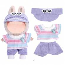 [Clothes Only] For LABUBU Sitting Party Doll Clothes 1st-5th Generation For LABUBU Outfit Set Clothing Accessories Plush Doll Clothes Autumn/Winter Series Birthday/Easter/Christmas Gift Holiday Gift [Clothes Only] - Multicolor 2 - View 7