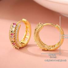 1 Pair Elegant & Luxurious Colorful Women's Earrings, Exquisite Party Accessories, Perfect Birthday Gift