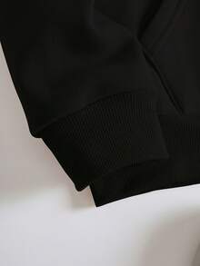 Customized Women's Hooded Fleece Sweatshirt, Customized Front And Back, Can Be Personalized With Your Number Logo, Name/Text/Lucky Number, Black Sweatshirt, Customized With Your Own Sports Logo Number