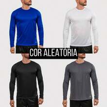Men's Boyfriend Style Long Sleeve T-Shirt, Second Skin, Thermal Control, Cold Winter, UV 50+, Exercise, Gym - 彩色 - 查看 1