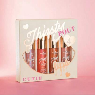 Set Brillo Labial Italia Deluxe Thirsty Pout Gloss 4 Pzas