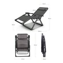 Adjustable Folding Lounge Chair - Outdoor Patio Recliner with Thick Cushion, Lounger Garden Relaxation - Un color - Ver 3