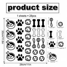 Dog Paw Wall Stickers, Home Room Decor DIY Waterproof Bedroom Children's Room Cross-Border Self-Adhesive Wall Decals