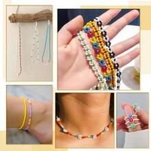 Naler 24000 Cuentas de Colores 2mm Mini Cuenta Abalorios Cristal para hacer Pulseras Collares Bisutería Bricolaje (24 Colores) - 24 Colores - Ver 2