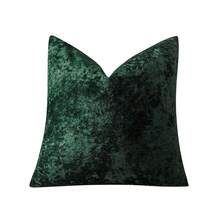 1pc Soft Velvet Dotted Textured Frosty Floral Solid Color Throw Pillow Cover, Suitable For Sofa, 18x18 Inches - Dark Green - View 10
