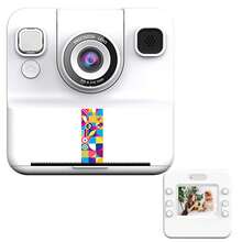 Máy ảnh kỹ thuật số cầm tay in tức thì với ống kính selfie xoay 180° | In, chia sẻ và trang trí tức thì với giấy tích hợp | Màn hình LCD 2,4", độ phân giải HD 1080P, hiệu ứng âm nhạc và âm thanh | Phụ kiện du lịch và tiệc tùng vui nhộn và sáng tạo | Làm quà tặng (Hồng/Xanh dương/Tím), Pin sạc 1300mAh thích hợp làm quà tặng du lịch, tiệc tùng, sinh nhật, Giáng sinh và năm mới - ZSK-Nhiều màu - Xem 16