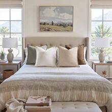 Neutral Linen Pillow Covers Pack Of 4 Decorative Natural Solid Throw Pillow Covers Soft Accent Boho Farmhouse Couch Pillowcases Modern Home Decors Living Room Bed Sofa 18x18 Inch - 20 英吋 x 12 英吋(4 件裝)+ 中性色 - 查看 5