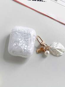 兼容苹果4代，贝壳图案耳机保护套，适用于Pro 2、Pro 3，不含耳机 - 白色 - 查看 8