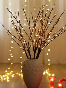 1pc 20-Head 54cm Tall Branch Lamp LED String Lights, Creative Decor Lights For Living Room, Bedroom, Bar, B&B, Flower Arrangement, Battery Operated Decorative Branch Lights For Home, Holiday, Party - Yellow - View 7