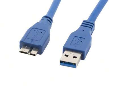  Lanberg CA-US3M-10CC-0005-B USB-kabel 0,5 m Micro-USB A USB A Blauw