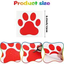 58Pcs Classroom Floor Stickers 5 Classroom Line Spots Floor Markers Paw Print Stickers Self Adhesive Stickers School Decorations School Teachers Supplies - Kiểu 3 - Xem 3