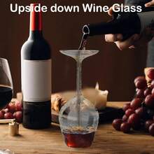 Flipglass Upside Down Wine Glass, 14 Fluid Ounce Long Stem Inverted Cocktail Glasses, Unique Fun Creative Stem Cups For Women Men Birthday Anniversary, Valentine, Christmas, Party Gift - White - View 4