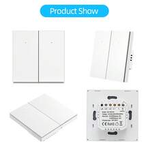 1 قطعة مفتاح ذكي تويا تشيفولينك بزر ضغط أبيض/أسود معايير الاتحاد الأوروبي، سلك محايد/بدون الحاجة إلى سلك محايد، هدية مكثف 1/2/3 مجموعة مفتاح ذكي واي فاي يعمل مع أليكسا وتطبيق الحياة الذكية المنزلية