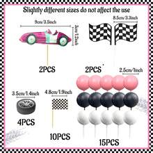 LaVenty Race Car Cake Decorations Car Cake Topper Checkered Flag Cake Topper Growing Up Two Fast Birthday DecorFast One Fast Three Need Four Speed Birthday Decorations - Multicolor - View 8