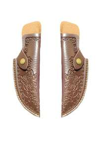 1/2 件重型 PU 厨师刀套装带保护套 - 专业厨刀收纳盒，锋利刀片保护和符合人体工程学的手柄设计，适合户外露营、烧烤和家庭烹饪 - 厨师和家庭厨师的理想礼物（兼容厨师刀、切骨刀、面包刀）