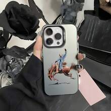 Custodia per telefono compatibile con 16, 15, 14, 13, 12, 11 Pro Max, nera opaca, multicolore, cover laser metallica aurora, compatibile con 17, 17 Pro, 17 Pro Max