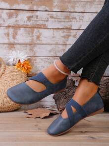 Women's New Fashionable Soft Comfortable Versatile Slip-On Round Toe Flat Shoes