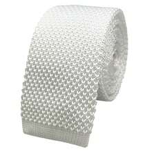 Men's Solid Color Textured Knit Skinny Ties Smart Necktie Square-Cut Finish{"Size_name":"OneSize","Color_name":"Beige"} - Multicolor11 - View 2