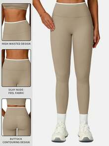 MFVIM Legginsy sportowe z wysokim stanem i pełną długością, spodnie codzienne do fitnessu, biegania, na siłownię, do tenisa i innych sportów