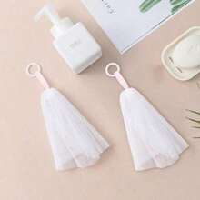 1pc Cleansing Handmade Soap Soap Soap Foam, Japanese Pull Ring Foaming Net Facial Cleanser Bubble Net,  Foam Net, Bubble Bag