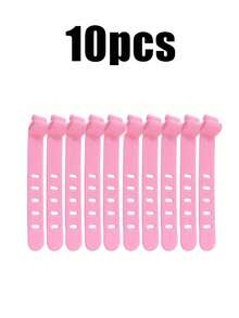 6pcs Reusable Silicone Cable Ties, Suitable For Headphones, Phone Chargers, Mice, Audio Devices, Computers, Etc. For Home, Office, Kitchen, School (Random 6 Colors) - Multicolor - View 20