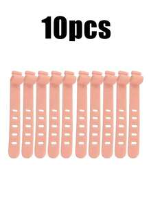 6pcs Reusable Silicone Cable Ties, Suitable For Headphones, Phone Chargers, Mice, Audio Devices, Computers, Etc. For Home, Office, Kitchen, School (Random 6 Colors) - Multicolor - View 19