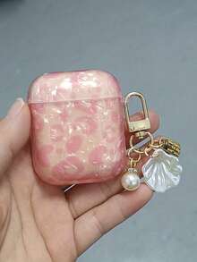 兼容苹果4代，贝壳图案耳机保护套，适用于Pro 2、Pro 3，不含耳机 - 西瓜粉 - 查看 9