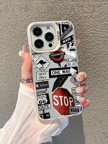 路标拼贴手机壳，防摔保护套 - 彩色 - 查看 3