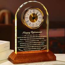 YWHL Meaningful Birthday Gifts For Adult Brother From Sister, Father's Day Brother Gifts Idea, Glass Clock Keepsake For Christmas Graduation (Battery Not Included)