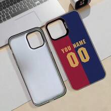 3pcs Customized Football Club Jersey Phone Case With Name And Number, Fit Compatible With Iphone 11 16 15 14 13 12 17 Pro Max Plus 17Air 16e, DIY Your Football Jersey Phone Case, IMD Full Coverage Protective Case, Suitable For Football Fans With Stand And Lanyard - Black - View 6