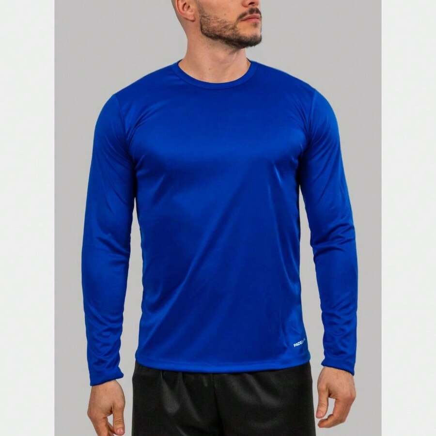Camiseta Térmica de Manga Longa Masculina, Segunda Pele Térmica, Inverno Frio, UV 50+, Exercício, Academia