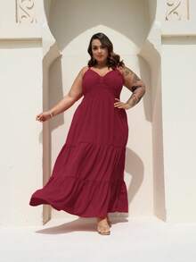 VESTIDO LONGO PLUS SIZE LOOK CURVE FESTA VERÃO TECIDO LEVE DECOTE ALÇA REGULAVEL 46 A 52