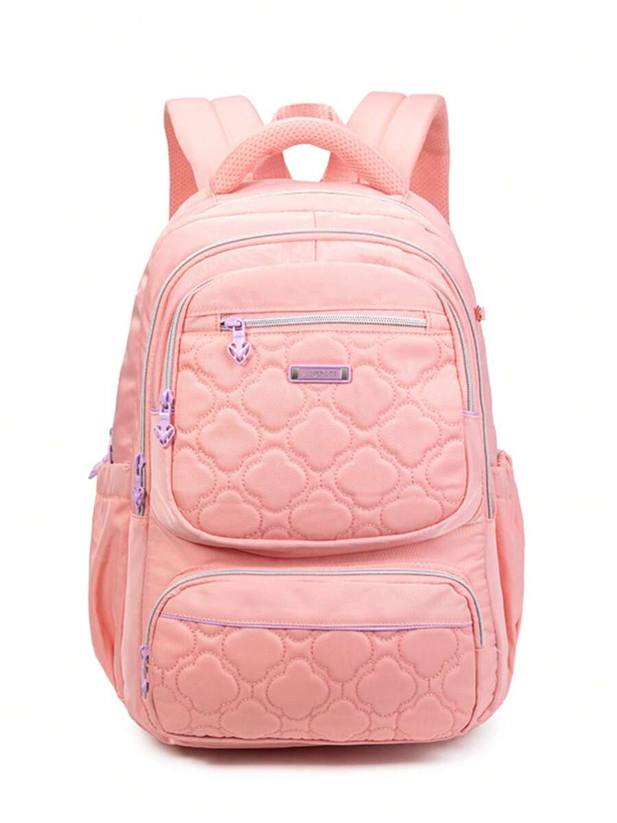 Ladies' Waterproof Backpack Reinforced With Large Capacity - Pink - View 1