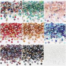 1 Pack Of 500pcs Mini 2MM Crystal Beads, Multi-Color Glass Beads, Faceted Colorful Scattered Beads For DIY Jewelry Making (Bracelets, Necklaces, Earrings) - 2MM CRYSTAL BICONE - View 18