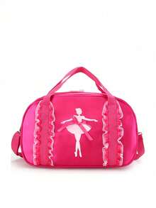 1pc Youth Nylon Zipper One-Shoulder Crossbody Dance Backpack Casual Travel Bag Princess Dance Bag Suitable For Daily Outdoor Use, Ideal Gift Choice For Halloween, Thanksgiving, And Christmas