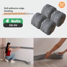 CHEE LYEE 1/4 Roll Sxp Self-Adhesive Edge Banding Strip Sxp Waistline Sticker Foam Self-Adhesive Corner Trim 8mm Thickened Version Box Packaging Peel-And-Stick Suitable For Various Corners Ceiling Office Warehouse Living Room Door Frame - Multicolor - View 17