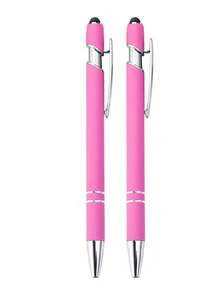 1/10 Stück Kugelschreiber mit Stylus Spitze, Metall, 2 in 1 Stylus Kugelschreiber mit 1,0 mm schwarzer Tinte für Smartphone, Tablet