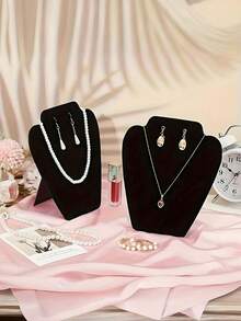 10/1pc,Jewelry Display Stand With Bust, Necklace, Pendant & Earring Holder, Tower Shaped Display Rack Valentine Day Back To School,Jewelry Display Stand, Bust Shape Necklace, Pendant, Earring Display Rack, Jewelry Tower Stand For Necklaces, Pendants, Earrings