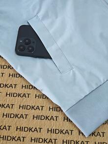 女式罗纹袖口和下摆拉链飞行员夹克 - 淺藍色 - 查看 5