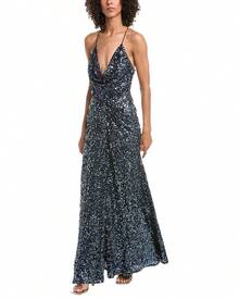 Halston Manon Sequin Gown - Multicolor - View 1